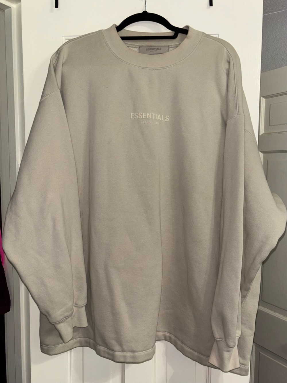 ESSENTIALS Men's Crewneck Sweatshirt in Cream